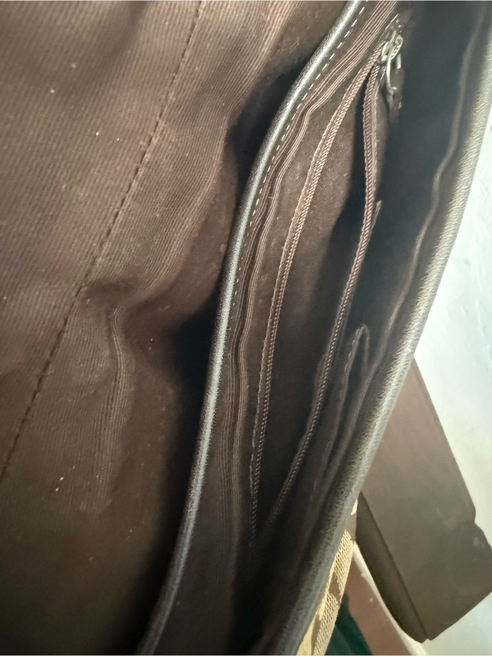 Vintage Coach Tan & Dark Brown Signature Canvas Shoulder Bag - Picture 6 of 6